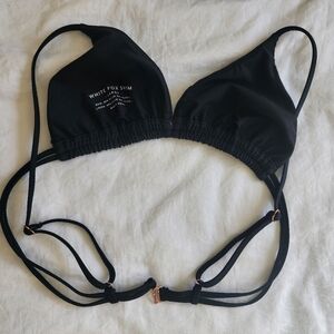 Black White Fox Bikini Top